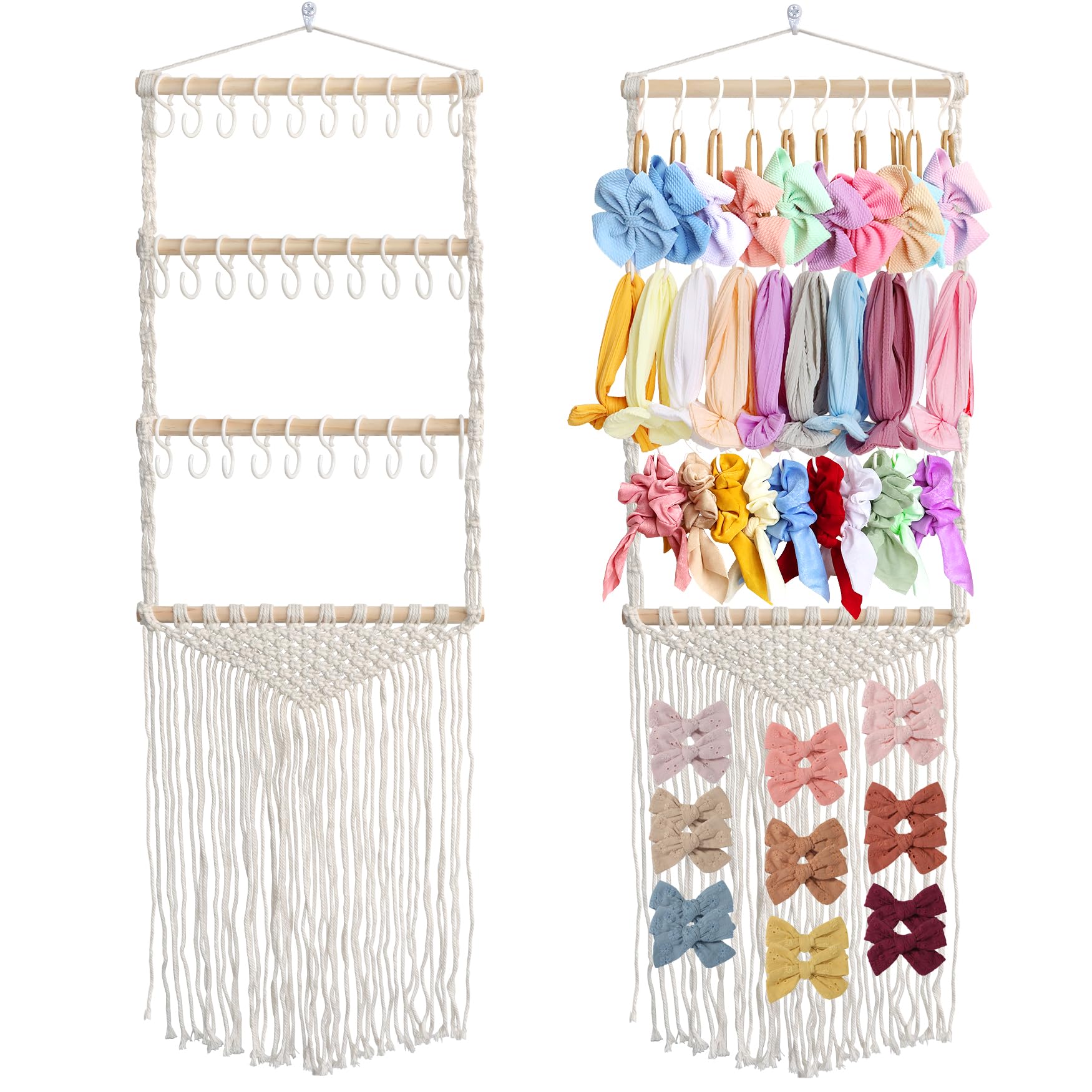 ALinmo Headband Holder Hair Bows Organizer for Girls, Baby Headbands Hair Accessories Organizer Storage Wall Hanging Decor for T