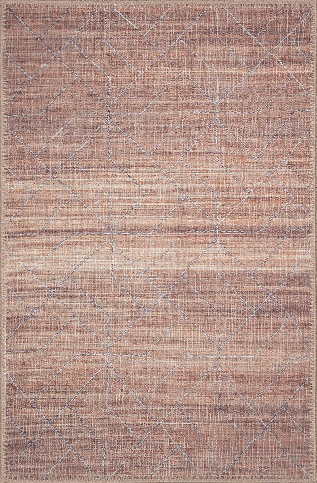 Gln Rugs Stain Resistant Machine Washable Area Rug - Vintage Persian Boho Distressed Aesthetic - Non-Slip Backing - Indoor Floor
