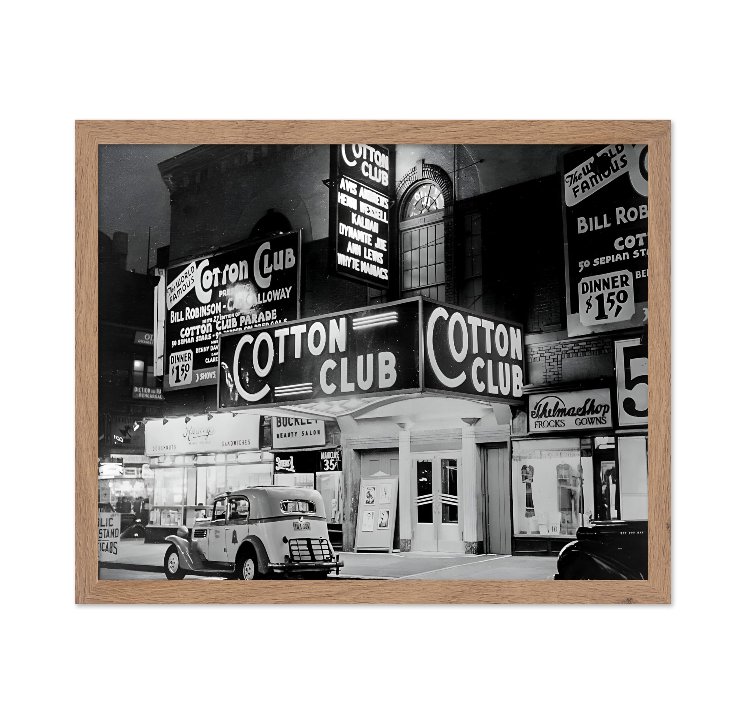 Poster Master Vintage Travel Poster - Retro Cotton Club New York Print - New York Art - Gift for Travel Lover, Nightclub Owner -