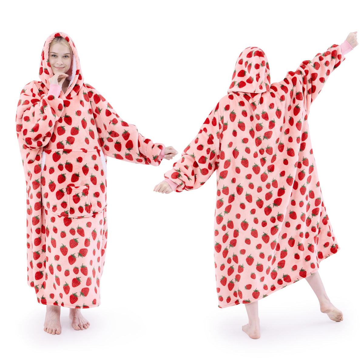 Nord Eco Wearable Blanket Hoodie Oversized Sherpa Fleece Hooded Sweatshirt Blanket With Sleeves,Cozy And Giant Blanket Hoodie Ex