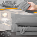 Abeero Home California King Sheet Set - Luxury Hotel Bed Sheet - Soft Cooling Sheet With Elastic Corner Strap - Deep Pocket Micr
