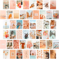 CY2SIDE 50PCS Peach Beach Aesthetic Picture for Wall Collage, 50 Set 4x6 inch, Boho Style Collage Print Kit, Teal Color Room Dec