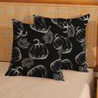 Fall Pillow Covers 18X18 Black Cream Pumpkin Decor Throw Pillows Case For Couch Maple Leaves Autumn Harvest Thanksgiving Farmhou