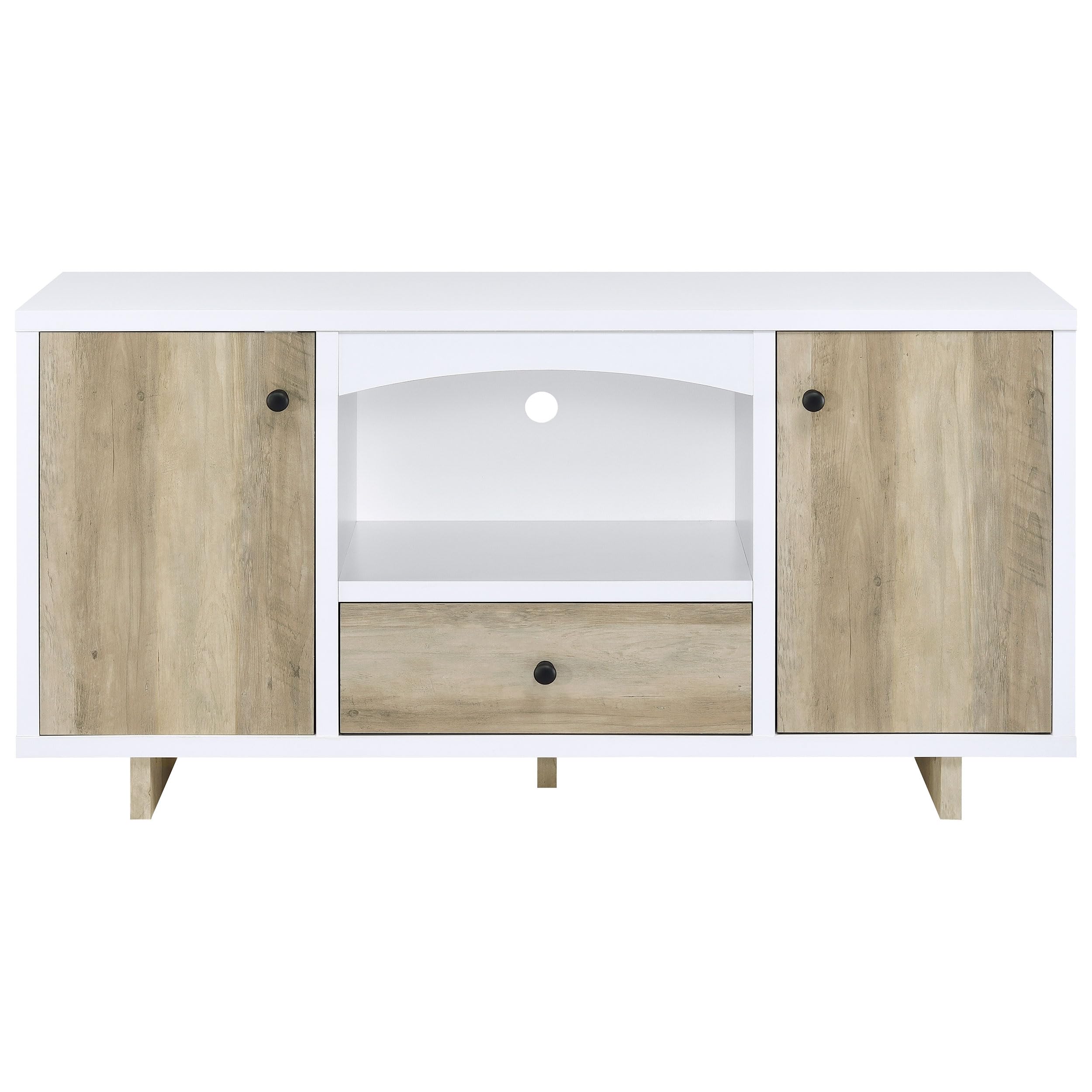 Coaster Home Furnishings Dalton 2-Door Storage Credenza White and Distressed Pine