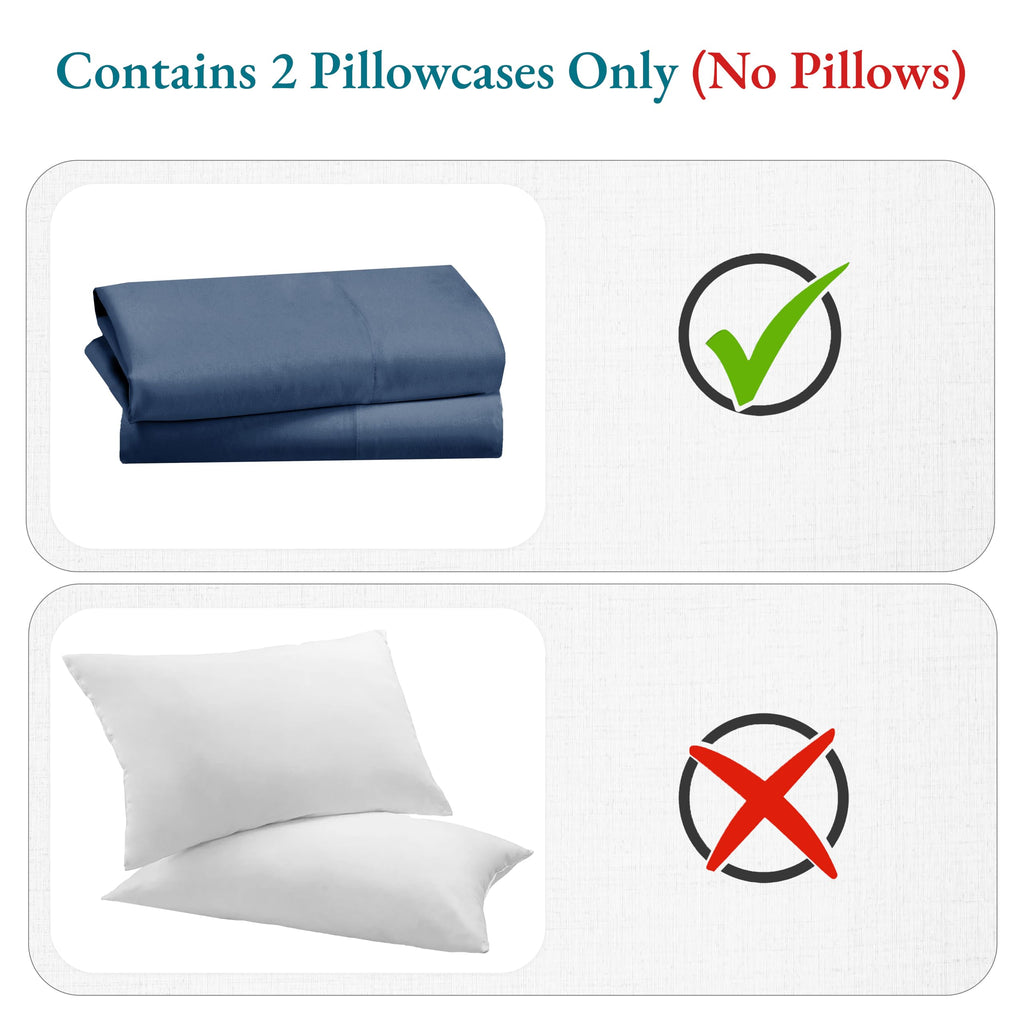 California Design Den Soft & Silky 500 Thread Count 100% Cotton Sateen, Cool & Smooth With A Classic Opening, Set Of 2 King Pill