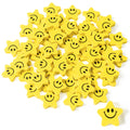 Star with Smile Face Mini Erasers Back to School Fun Smile Face Cartoon Eraser Cute Yellow Smile Erasers for Kids School Carniva