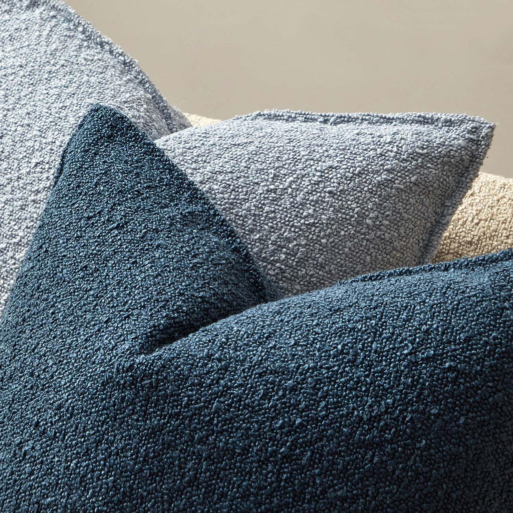Juspurbet Blue Boucle Lumbar Broadside Throw Pillow Covers 12X20 Inch Set Of 2 For Couch Bedroom Sofa Living Room Decorative Sof