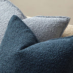 Juspurbet Blue Boucle Lumbar Broadside Throw Pillow Covers 12X20 Inch Set Of 2 For Couch Bedroom Sofa Living Room Decorative Sof