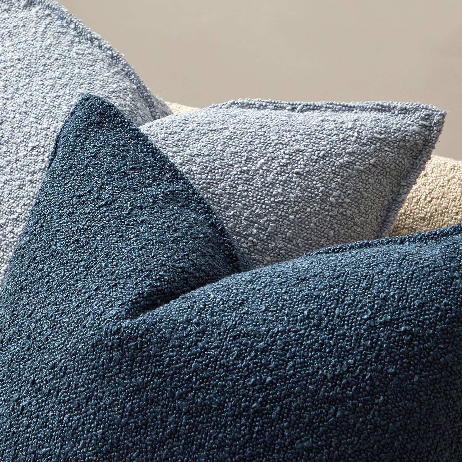 Juspurbet Blue Boucle Lumbar Broadside Throw Pillow Covers 12X20 Inch Set Of 2 For Couch Bedroom Sofa Living Room Decorative Sof