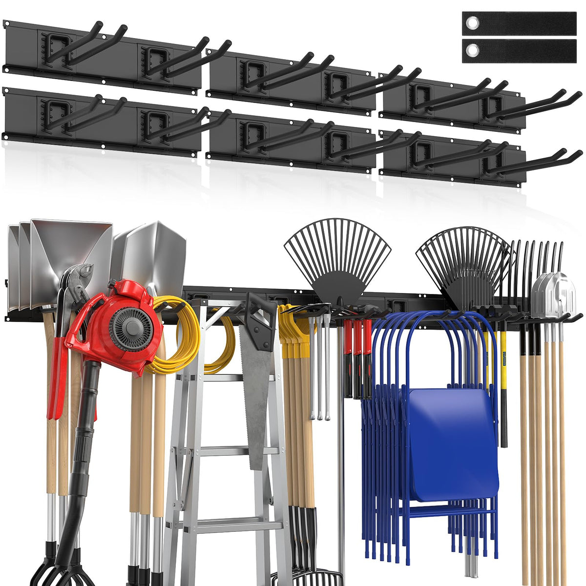 Housolution Garage Wall Organizer 96 Inch  20Pack Carries 720 lbs