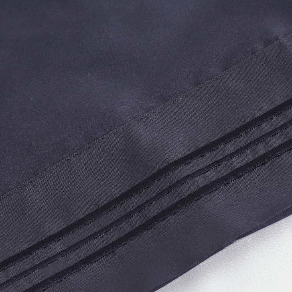 Furinno Angeland Vienne 3-Piece (3) Microfiber Bed Sheet And Pillowcase Set, Twin X-Large, Navy Blue