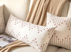 Caflife Boho Lumbar Pillow Cover 14X36 Long Pack Of 1 Decorative Pillows Bed, Beige With Rust Body Throw Pillow Covers, For Mode