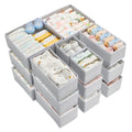 Vtopmart 18 Pack Baby Clothes Organizer, Dresser Drawer Organizer for Baby Clothing, Foldable Fabric Closet Drawer Storage Bins,