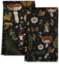 Miss Adola Microfiber Kitchen Towels - Set of 2 Dish Towels for Kitchen 18 x 26 Inch Home Decoration Black Mushroom Cute Spring 