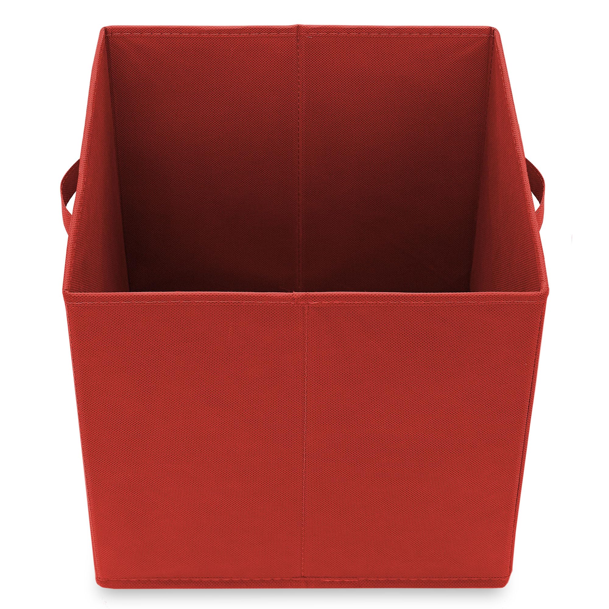 Casafield Set Of 6 Collapsible Fabric Cube Storage Bins, Red - 13'' Foldable Cloth Baskets For Shelves, Cubby Organizers & More
