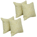 Blazing Needles Square Polyester Jacquard Throw Pillows, 17", Florian Pineap 4 Count