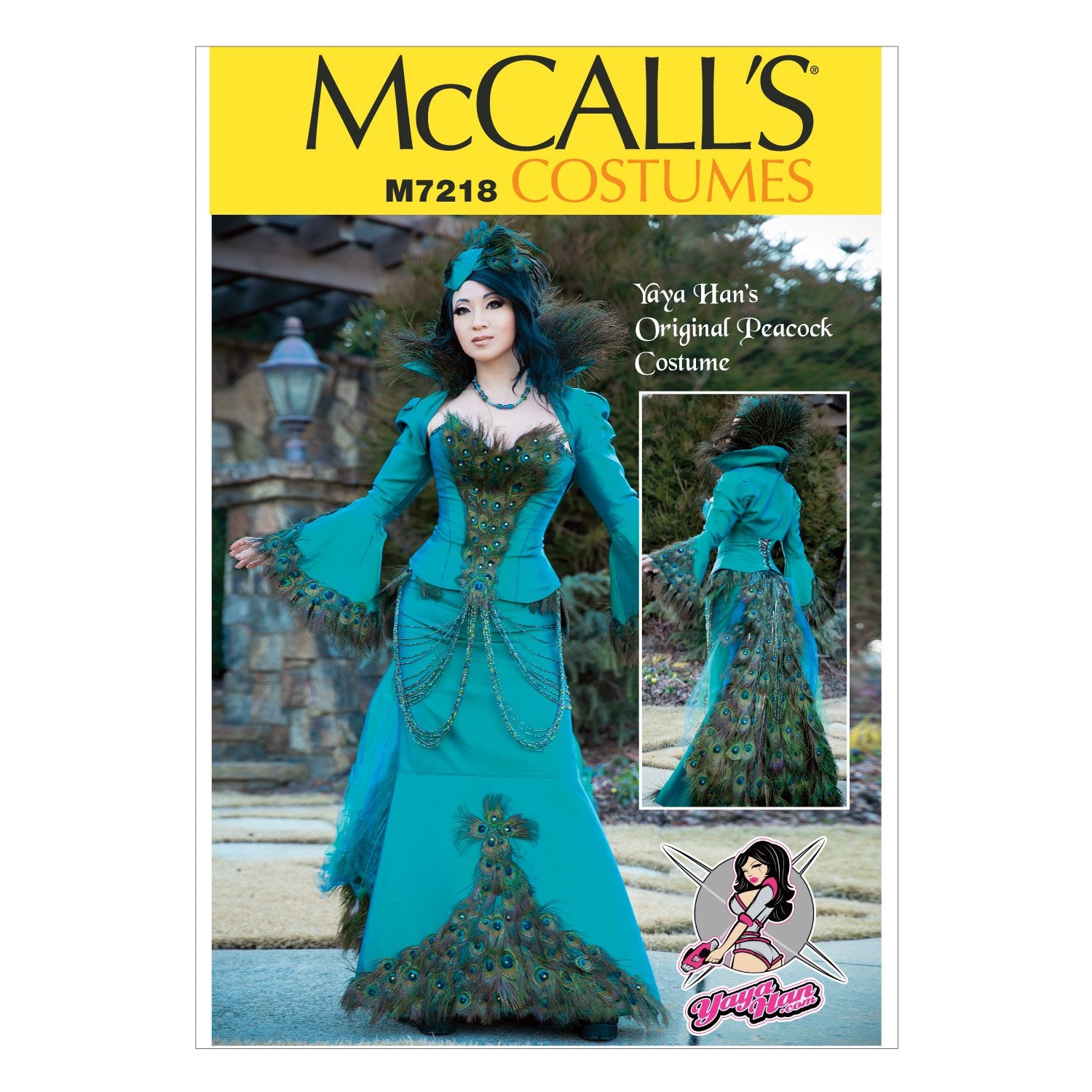 McCalls Patterns M7218 Peacock Jacket, Corset and Skirt by Yaya Han Sewing Template, A5 (6-8-10-12-14)