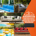 Likorlove 100% Waterproof Outdoor Sofa Cover, 90.5'' Wx 42'' Dx 32'' H Patio Furniture Covers Waterproof, Windproof 3-Seater Sof