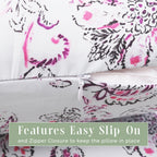 Elegant Comfort Ultra Soft 1-Piece Set Floral Print Pillowcases - 1500 Premium Hotel Quality Microfiber, Soft And Smooth Hidden Zipper Closure 1-Piece Pillow Covers - Body Pillowcase, Paisley Purple