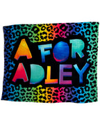 A For Adley Merch, Super Colorful And Super Big Comfy Cozy Blanket With Giant Adley Signature Logo (Cheetah)