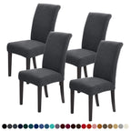Joccun Chair Covers For Dining Room Set Of 2,Water Repellent Dining Chair Slipcover Stretch Dining Room Chair Covers Seat Protector,Washable Parsons Chair Cover For Home,Banquet(Dark Gray,2 Pack)