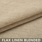 Light Brown Curtains 84 Inch Length For Living Room 2 Panels Set Rod Pocket Burlap Drapes Flax Linen Cotton Cloth Textured Semi