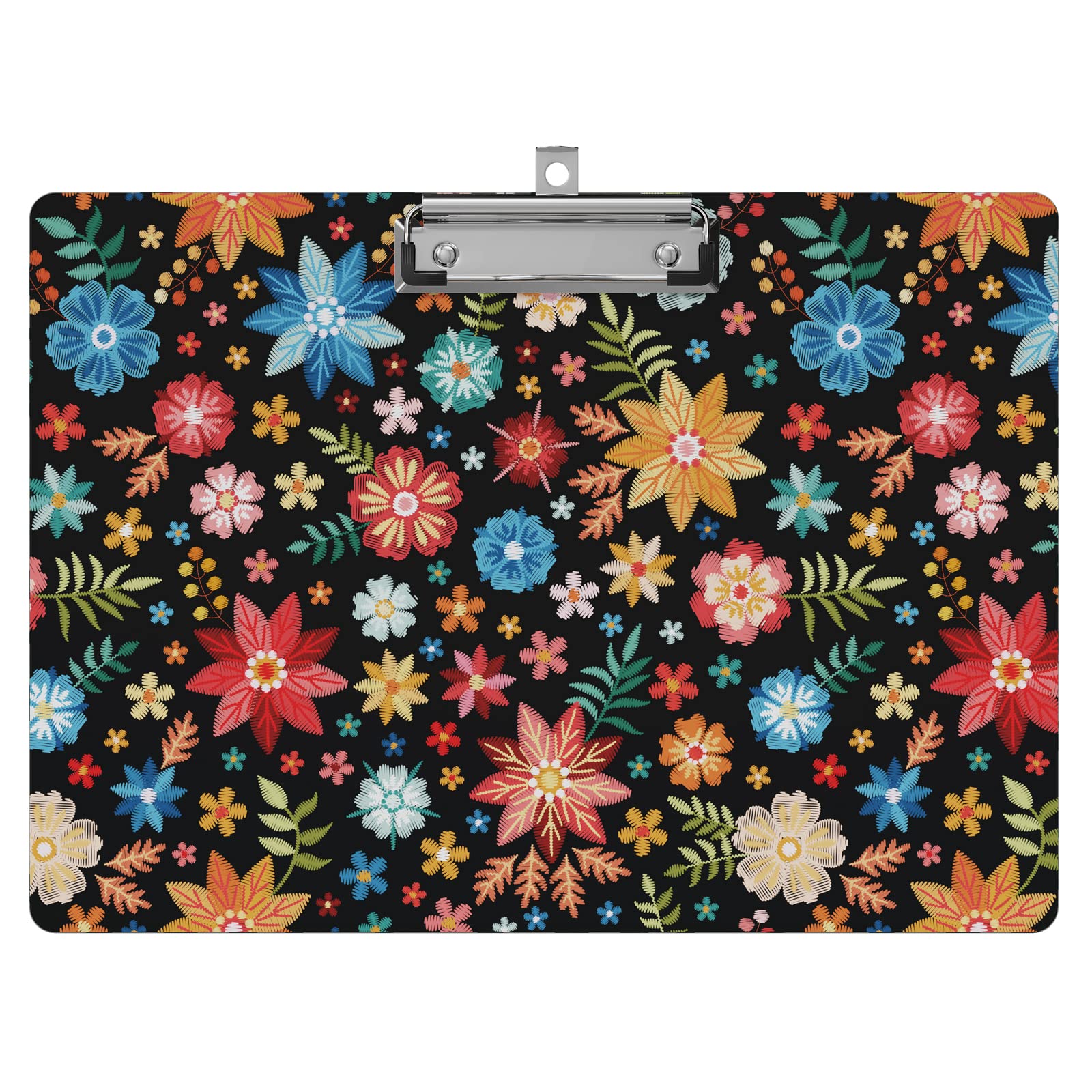 Black Clipboard Horizontal Wooden With Designs A4 Letter Standard Size,Cute Clipboards With Low Profile Clip For Drawing, Office