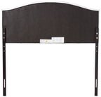 Baxton Studio Myra Modern and Contemporary Full Size White Faux Leather Upholstered Button-Tufted Scalloped Headboard