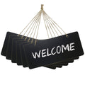 Chalkboard Hanging Signs Erasable Wood Rectangle Small Vintage Rustic Blackboard Message Memo Display for Wedding, Bar, Restaura