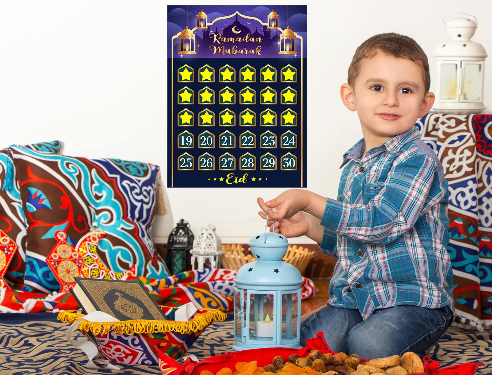 Flyab Ramadan Advent Calendar 2024 Ramadan Calendar Eid Ramadan Mubarak Countdown Calendar 30 Days Eid Ramadan Calendar Poster F