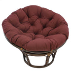 Blazing Needles Twill Papasan Cushion, 48" x 6" x 48", Burgundy