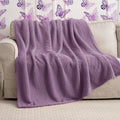 Purple 300Gsm Fleece Throw Blanket For Couch Sofa Bed, 50X70 Soft Cozy Flannel Blankets, Lightweight Fuzzy Fluffy Throws For Wom