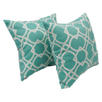 Blazing Needles Outdoor Geometric Throw Pillow, 17", Elipse Pool 2 Count