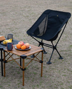 Iclimb Lightweight Stable Alu. Folding Square Table Roll Up Top With Carry Bag For Camping Picnic Backyards Bbq Camp Kitchen (Nature, S)