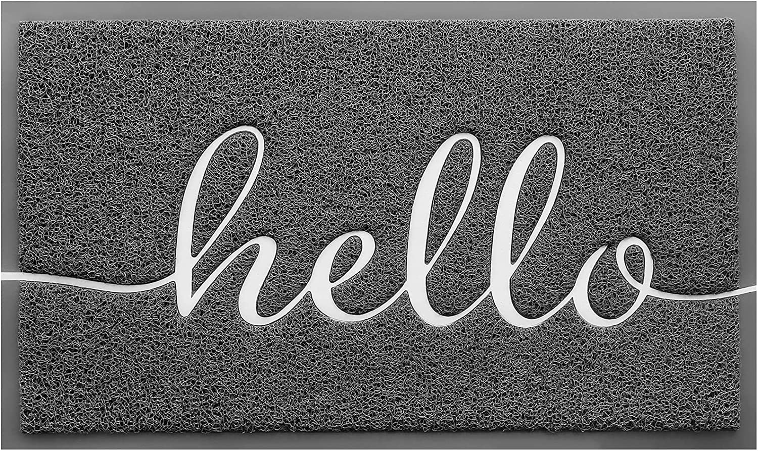 Cozybounty Door Mat Durable Hello Mats Outdoor Indoor Non-Slip Doormat For Entryway Low-Profile Floor Mat For Yard, Garage, High