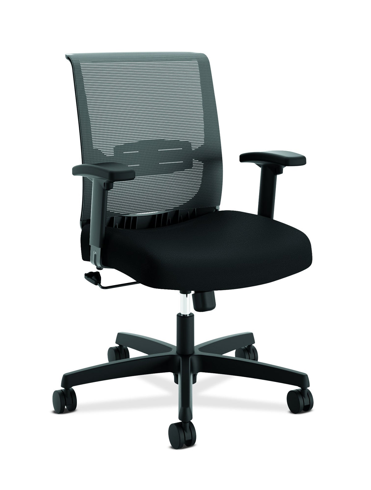 The HON Company HONCMS1AACCF10 HON Convergence Task Computer Chair for Office Desk, Black (HCAT1MM), Mesh Back/Fabric