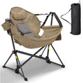Ainfox Hammock Camping Chair, Foldable Portable Rocking Chairs for Adults Outside Swinging Camp with Cup Holder Pillow for Outdo