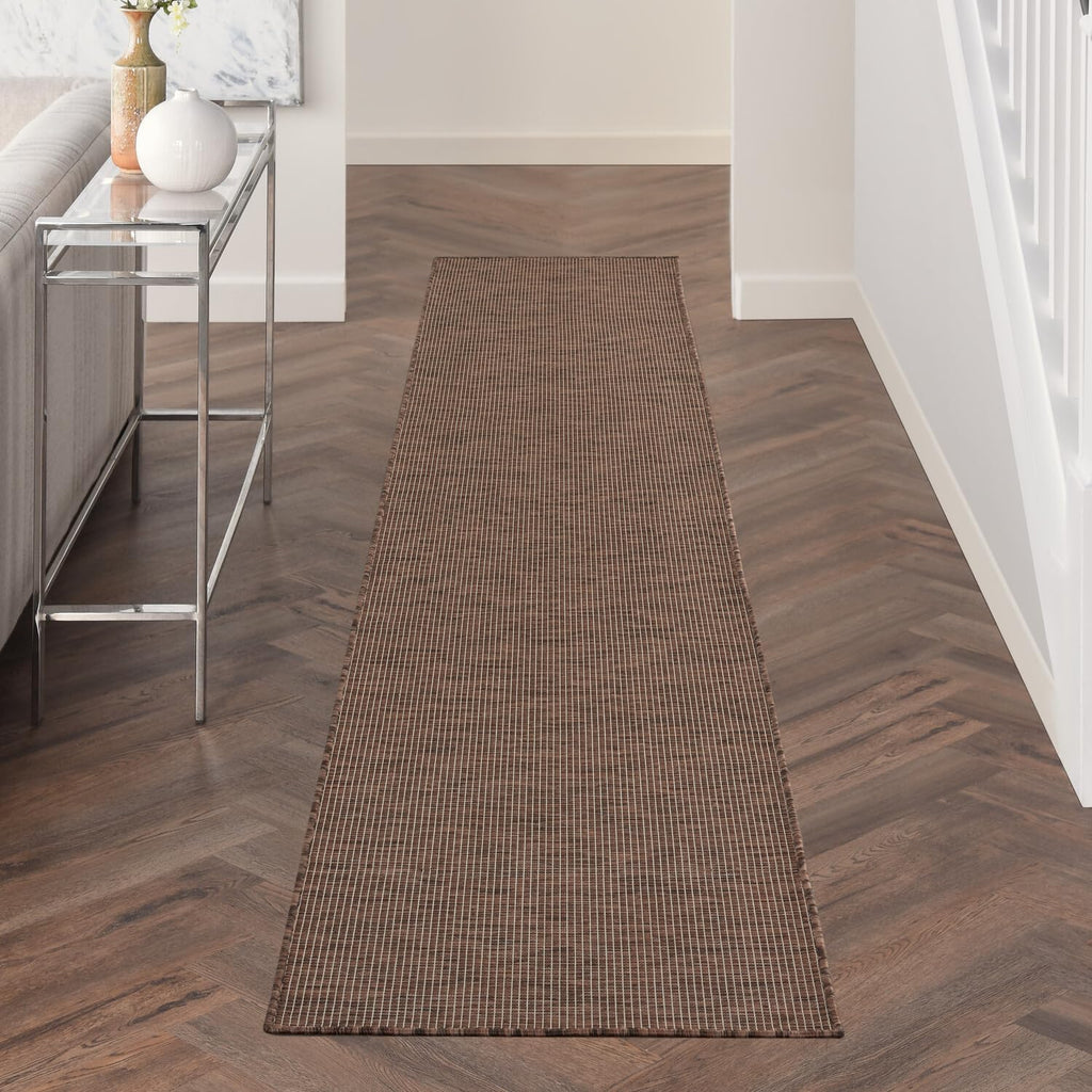 Nourison Positano Indoor/Outdoor Natural 2'2' X 12' Area Rug, Easy Cleaning, Non Shedding, Bed Room, Living Room, Dining Room, Backyard, Deck, Patio (2X12)