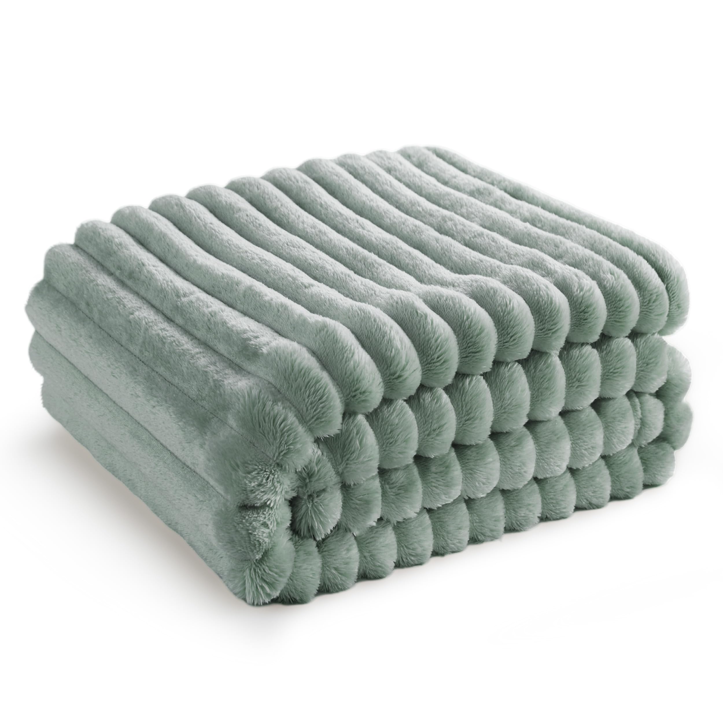 Bedsure Green California King Size Blanket For Bed - Super Soft Cozy Blankets For Women, Cute Large Blanket For Girls, 102X96 In