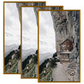 Frametory, 14x24 Aluminum Poster Frames, Acrylic Front, Thin Metal Picture Frame for 24x14 Photos, Horizontal/Vertical Wall Moun