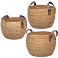 GIB Round Seagrass Storage Baskets Woven Wicker Planter Baskets for Decor