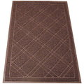 Sliptogrip Universal Door Mat, Plaid Design - Brown, 42X35 Inches - Durable And Washable, Outdoor And Indoor Floor Welcome Mat D