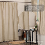 Vhc Brands Sawyer Mill Charcoal Decorative Farmhouse Ticking Stripe Shower Curtain With Buttonholes 72X72