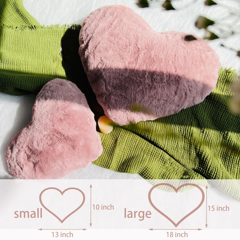 Easttree Heart Pillows, Dusty Pink Heart Shaped Pillows, Love Throw Pillows Back To School Gifts, Small Cute Fluffy Pillows, Wom
