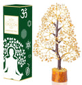 Crocon Citrine Gemstone Tree Feng Shui Figurine Money Bonsai Chakra Balancing Good Luck Prosperity Reiki Healing Crystals Decora