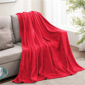 Bedelite Fleece Blanket Red Throw Blanket For Couch & Bed, Luxury Plush Cozy Fuzzy Blanket 50' X 70', Super Soft Warm Lightwei