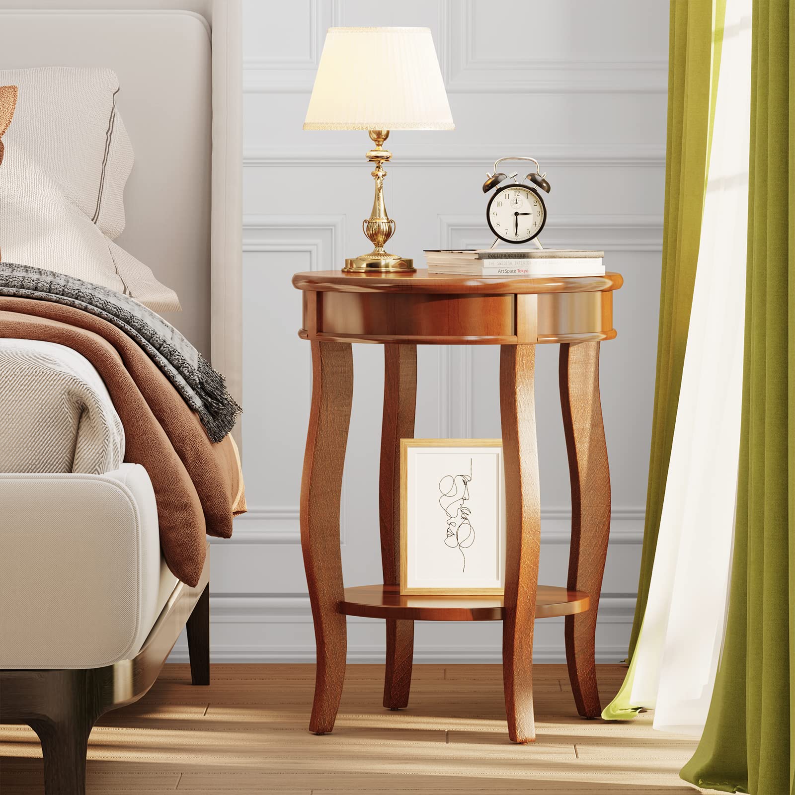 Acme Aberta End Table In Walnut