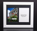 CreativePF 2 Opening Glass Face White Picture Frame to hold 5 by 7 inch Photographs including 10x12-inch Black Mat Collage