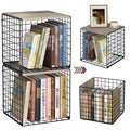Dmevkic 2 Cube Small Bookcase,Bookshelf for Small Spaces Book Shelf,12.2 x 12.2 x 12.2, DIY Variable Stackable Cube Storage for 