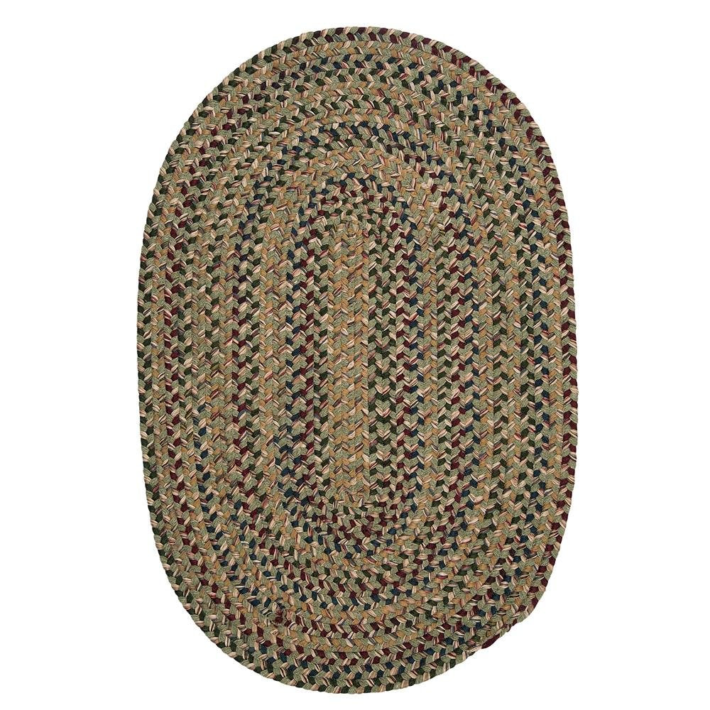 Colonial Mills Twilight Tl60 Braided Rug Palm 3X5 Oval